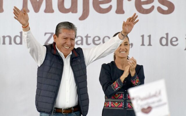 Sheinbaum reconoce gestión de David Monreal durante gira por Zacatecas