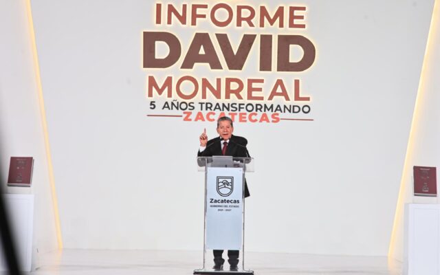 David Monreal presume el nuevo rostro de Zacatecas: menos pobreza y 96% menos homicidios